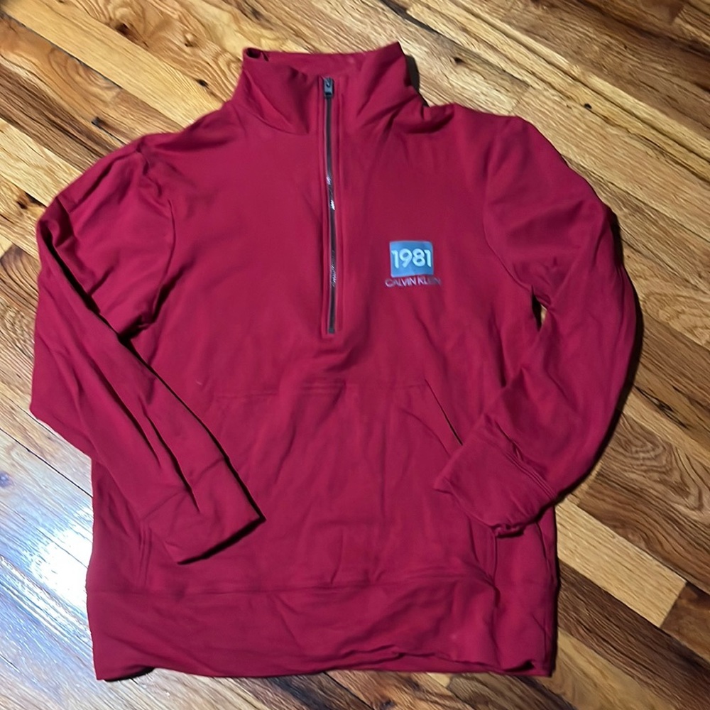 Red Calvin Klein 1/4 Zip